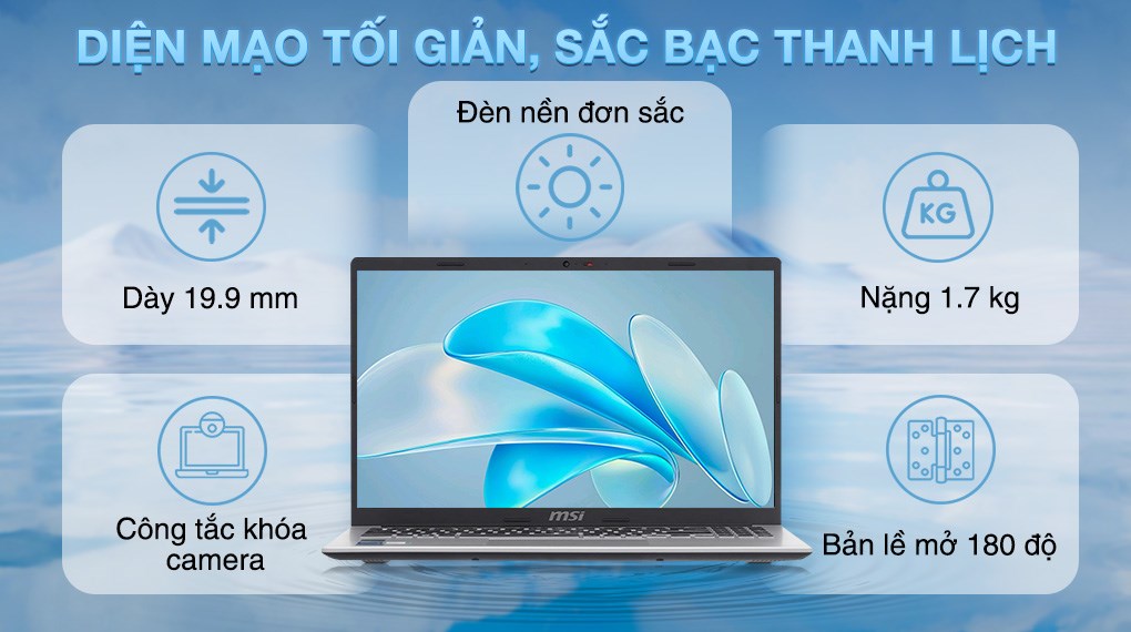 MSI Modern 15 F13MG i5 1334U (667VN_16GB) - Thiết kế